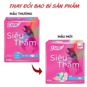 Băng vệ sinh Diana siêu thấm siêu mỏng cánh 8 miếng