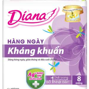 Băng Vệ Sinh Kháng Khuẩn Hàng Ngày Diana Sensi (8 Miếng/Gói)