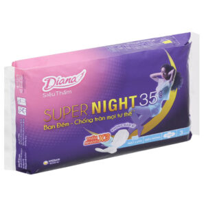 Băng Vê Sinh Diana Super Night Siêu Bảo Vệ Có Cánh 35CM Gói 3 Miếng