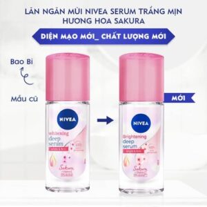 Lăn Khử Mùi Nivea Serum Sáng Mịn Hương Hoa Sakura 40ml