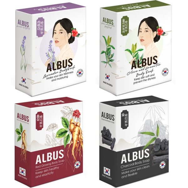 Xà bông tắm Albus Body Soap dưỡng da mềm mịn Hàn quốc