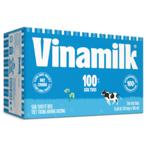 Sữa tươi tiệt trùng ít đường Vinamilk 100% Sữa tươi hộp 180ml