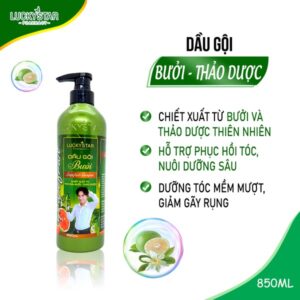 Dầu Gội Bưởi Lucky Star Xanh Giảm Rụng Tóc, Sạch Gàu