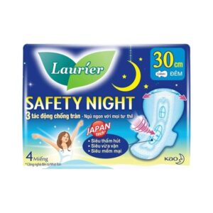 Băng Vệ Sinh Laurier Safety Night Ban Đêm 30cm 4 Miếng