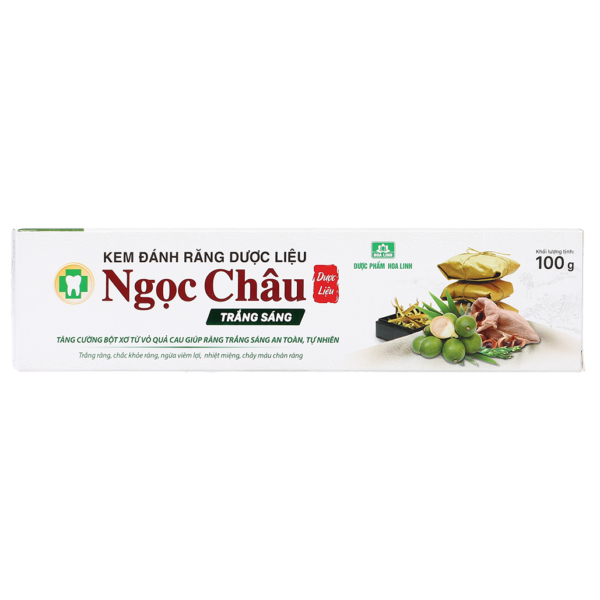 Kem đánh răng dược liệu Ngọc Châu trắng sáng 100g - 170g