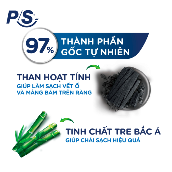 Kem Đánh Răng P/S Than Hoạt Tính Trắng Răng Tự Nhiên 230g