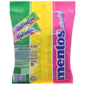 Kẹo nhai Mentos cầu vồng hương trái cây gói 120g