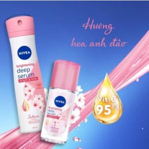 Lăn Khử Mùi Nivea Serum Sáng Mịn Hương Hoa Sakura 40ml