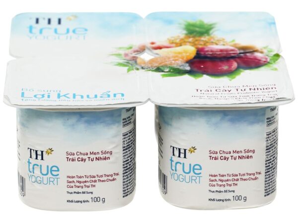 Sữa chua men sống TH True Yogurt trái cây 100g