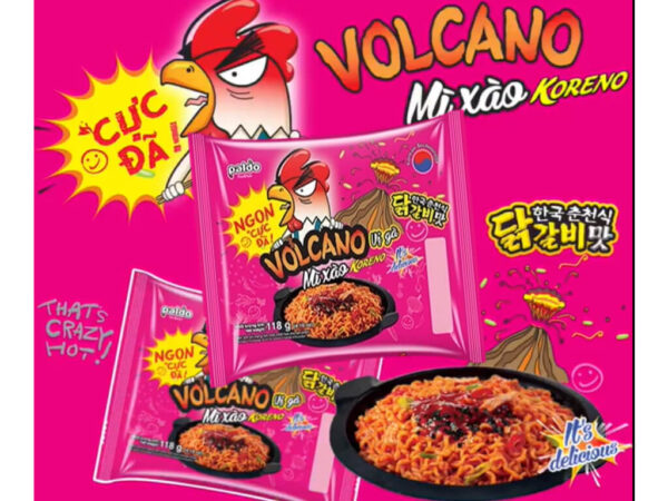 Mì xào Koreno Volcano vị gà, gói (118g)