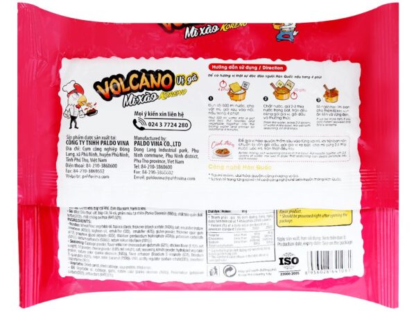 Mì xào Koreno Volcano vị gà, gói (118g)