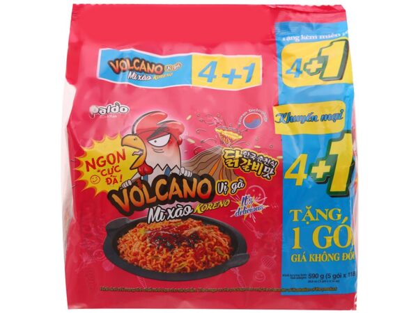 Mì xào Koreno Volcano vị gà, gói (118g)