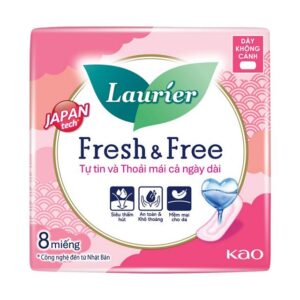 Băng vệ sinh Laurier Fresh & Free Ban Ngày Dày Không Cánh 8M