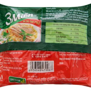 Mì bò sợi phở 3 Miền gói 65g