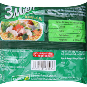 Mì 3 Miền Chay Lá Đa Gói 65G