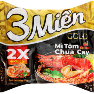 Mì 3 Miền Gold tôm chua cay đặc biệt gói 75g