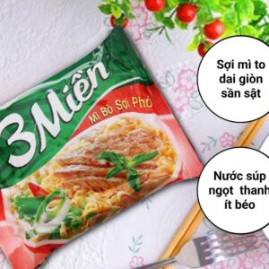 Mì bò sợi phở 3 Miền gói 65g