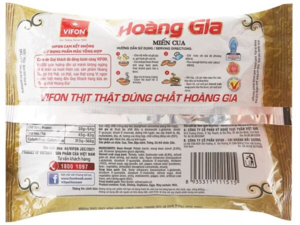 Miến cua Vifon Hoàng Gia gói 105g