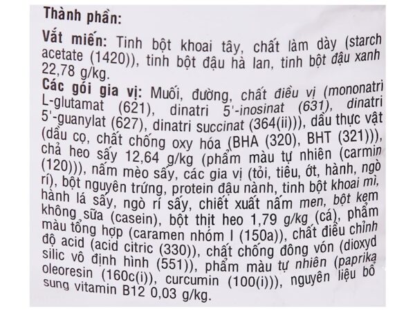 Miến Phú Hương sườn heo gói 55g