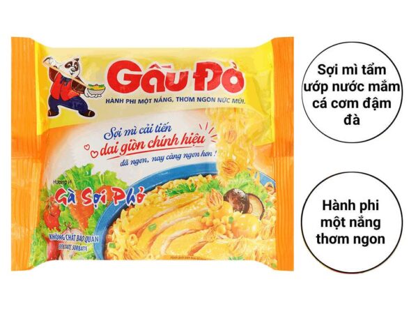 Mì gà sợi phở Gấu Đỏ gói 63g 