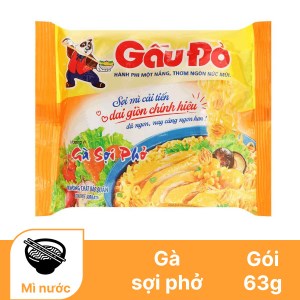 Mì gà sợi phở Gấu Đỏ gói 63g 