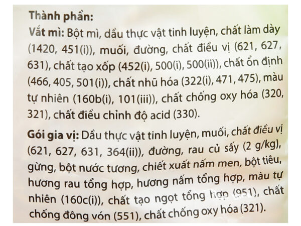 Mì Gấu Đỏ Chay Rau Nấm