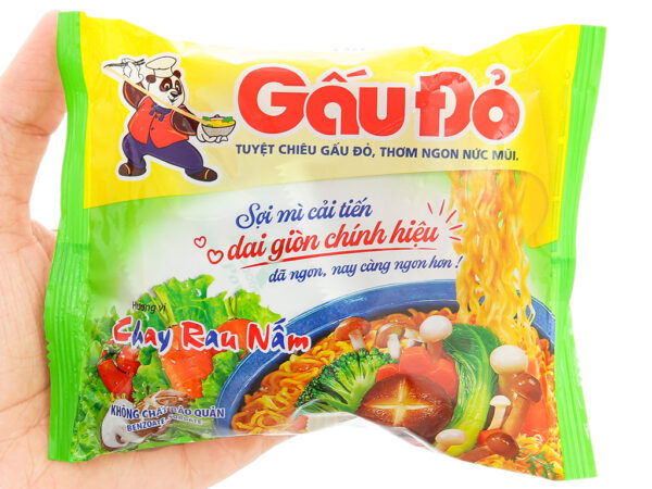 Mì Gấu Đỏ Chay Rau Nấm