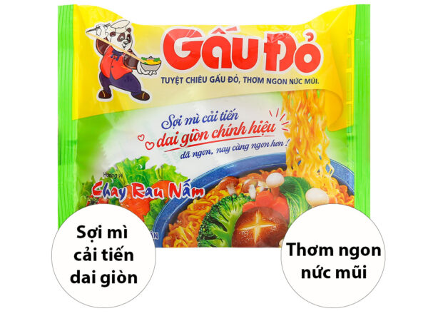 Mì Gấu Đỏ Chay Rau Nấm