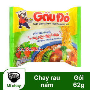 Mì Gấu Đỏ Chay Rau Nấm