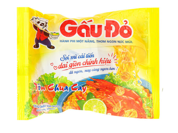 Mì Gấu Đỏ tôm chua cay gói 63g