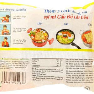 Mì Gấu Đỏ tôm chua cay gói 63g