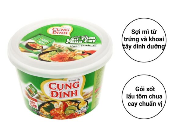 Mì khoai tây Cung Đình lẩu tôm chua cay tô 85g