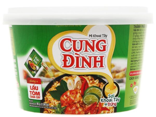 Mì khoai tây Cung Đình lẩu tôm chua cay tô 85g