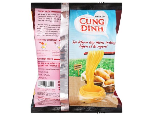 Mì khoai tây Cung Đình sườn hầm ngũ quả gói 80g