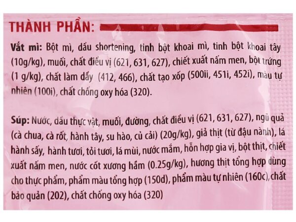 Mì khoai tây Cung Đình sườn hầm ngũ quả gói 80g