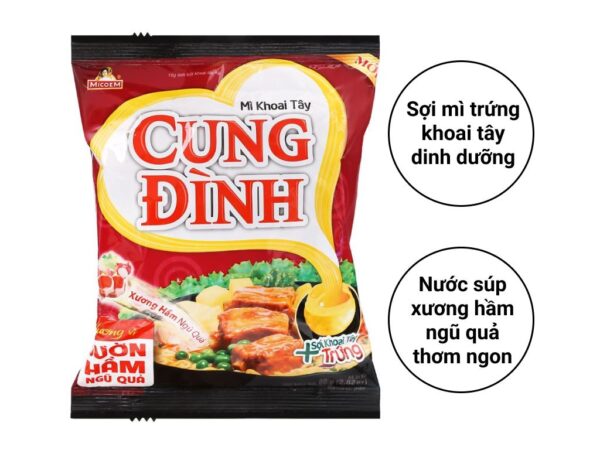 Mì khoai tây Cung Đình sườn hầm ngũ quả gói 80g