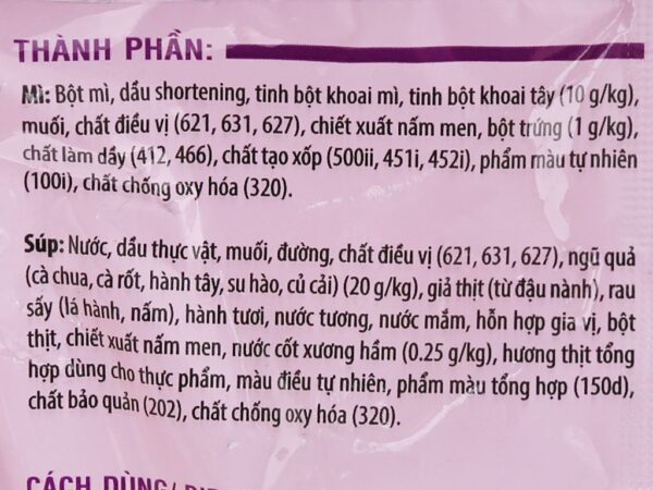 Mì khoai tây Cung Đình thịt hầm nấm gói 80g