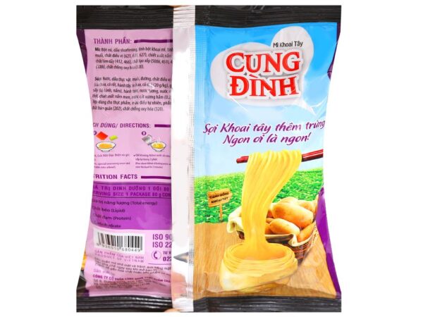 Mì khoai tây Cung Đình thịt hầm nấm gói 80g