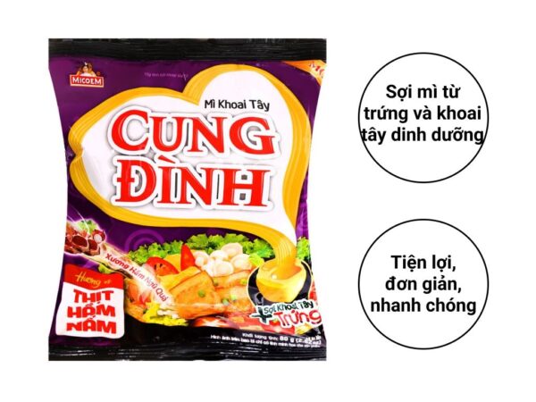 Mì khoai tây Cung Đình thịt hầm nấm gói 80g