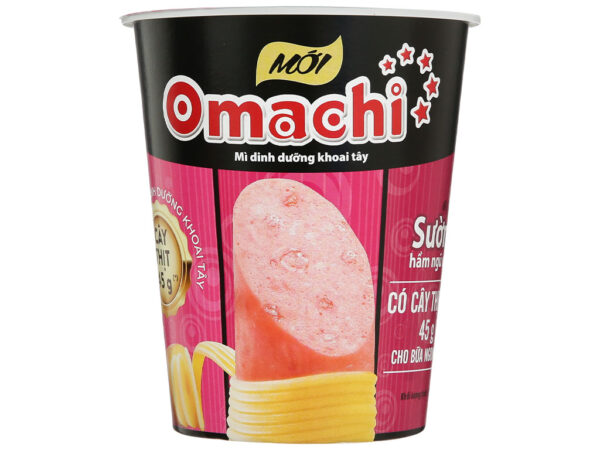 Mì khoai tây Omachi sườn hầm ngũ quả ly 115g (có cây thịt thật)