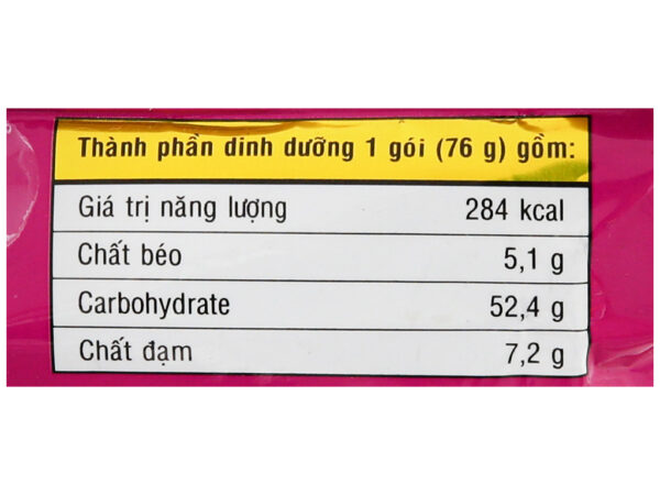 Mì không chiên Minova hương vị tôm xào lá chanh gói 76g