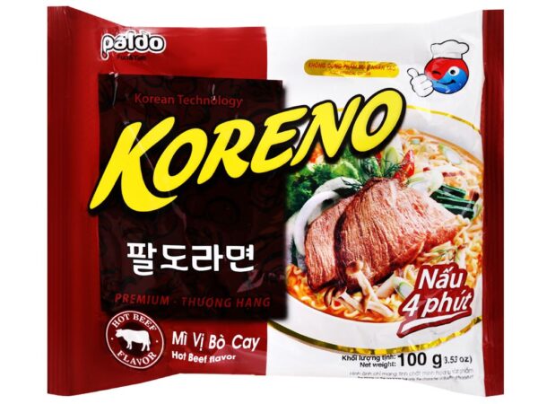 Mì Koreno vị bò cay gói 100g