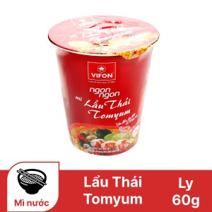 Mì lẩu Thái Tomyum Vifon Ngon Ngon ly 60g 