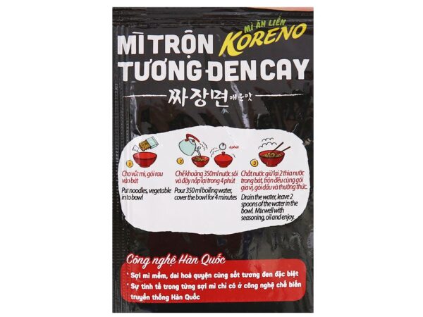 Mì trộn tương đen Cay Koreno gói 78g