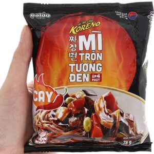 Mì trộn tương đen Cay Koreno gói 78g