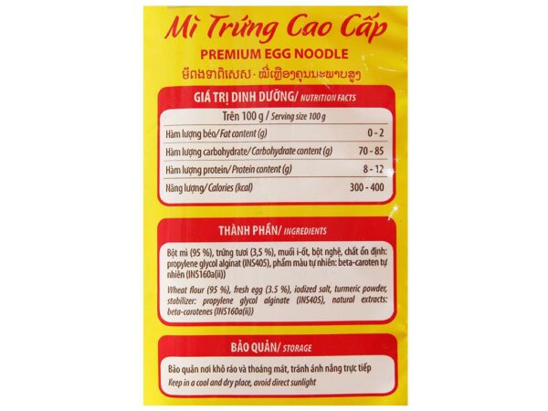 Mì trứng cao cấp Meizan gói 250g