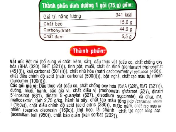 Mì xào Hảo Hảo tôm xào chua ngọt gói 75g