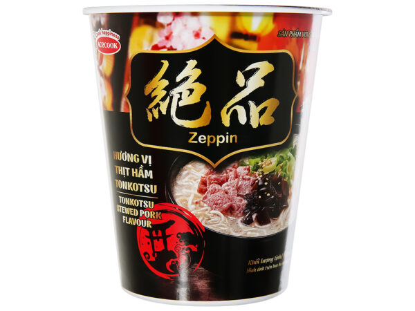 Mì Zeppin thịt hầm Tonkostu ly 75g