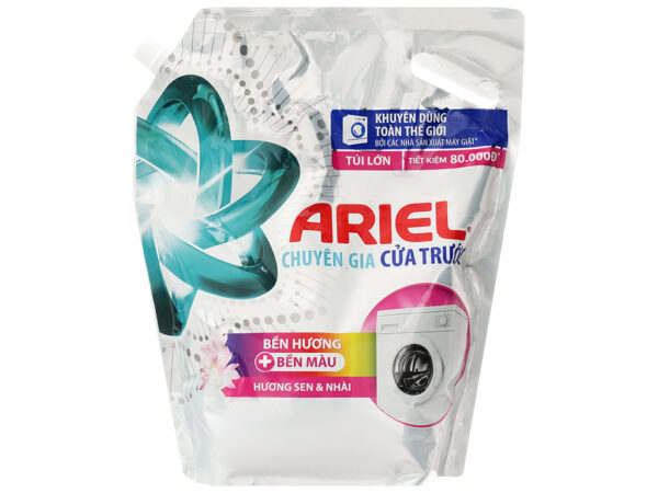 Nước Giặt Ariel Cửa Trước Bền Hương Bền Màu Hương Sen Và Nhài 3.05kg