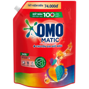 Nước giặt OMO Matic cửa trên chuyên gia giữ màu hương cam và hổ phách túi 3.6kg